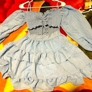 blue mini dress
